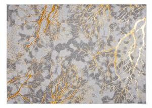 Jednostavan moderan tepih u sivoj boji sa zlatnim motivom Širina: 80 cm | Duljina: 150 cm