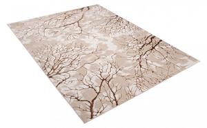 Jednostavan moderan tepih bež boje sa smeđim motivom Širina: 160 cm | Duljina: 230 cm