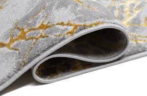 Jednostavan moderan tepih u sivoj boji sa zlatnim motivom Širina: 160 cm | Duljina: 230 cm