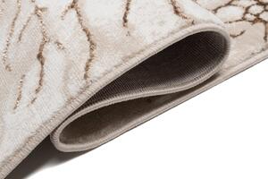 Jednostavan moderan tepih bež boje sa smeđim motivom Širina: 140 cm | Duljina: 200 cm