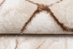 Jednostavan moderan tepih bež boje sa smeđim motivom Širina: 160 cm | Duljina: 230 cm