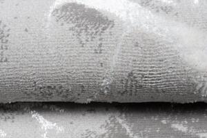 Jednostavan moderan tepih u sivoj boji s bijelim motivom Širina: 80 cm | Duljina: 150 cm