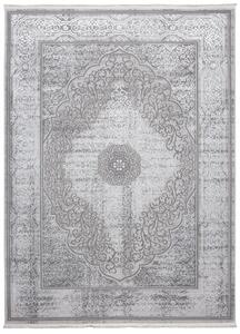 Ekskluzivni sivi tepih s bijelim istočnjačkim uzorkom Širina: 140 cm | Duljina: 200 cm