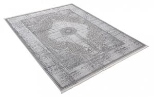 Ekskluzivni sivi tepih s bijelim istočnjačkim uzorkom Širina: 200 cm | Duljina: 300 cm