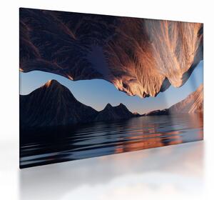 Staklena slika - 3D litice (70x50 cm)