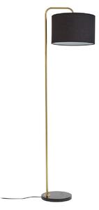 Podne Lampa Lindby, Hillary, Crno, Dnevna soba, Tkanina / tekstil, Moderan