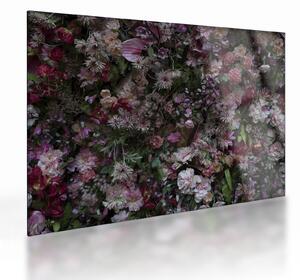 Staklena slika - Cvjetni zid (70x50 cm)