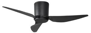 Aulo stropni ventilator Ø 123 cm crni tihi DC - Lindby Lindby, Aulo, Crno, Dnevna soba, Metal, Moderan