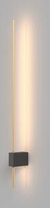 Maytoni LED zidna svjetiljka Pars, 62,3 cm, crna/zlatna, aluminij, Crno, Dnevni boravak/blagovaonica, Aluminij