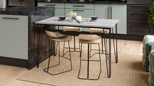 HAIRPIN svijetli beton, stol u stilu potkrovlja za kuhinju, blagovaonicu i dnevnu sobu