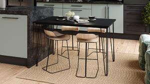 HAIRPIN crna, stol u stilu potkrovlja za kuhinju, blagovaonicu i dnevnu sobu