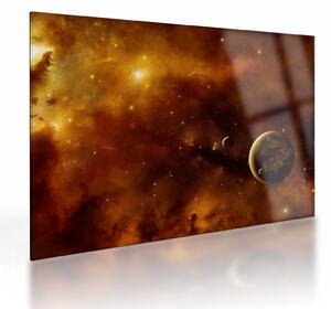 Staklena slika - Planeti s maglicom (70x50 cm)