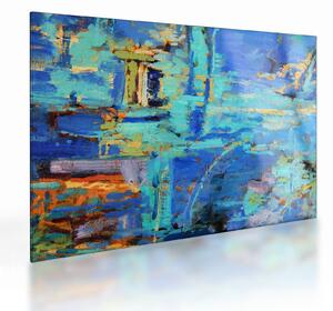 Staklena slika - Apstraktna uljana slika (70x50 cm)