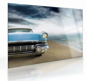 Staklena slika - Vintage kabriolet (70x50 cm)