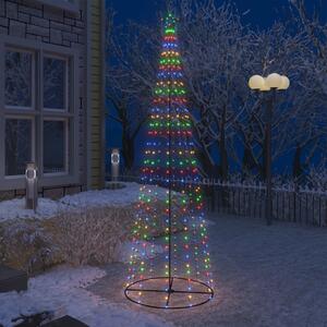 VidaXL Ukrasno stožasto božićno drvce šareno 330 LED žarulja 100x300cm