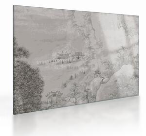 Staklena slika - kineski krajolik (70x50 cm)