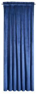 Jednobojni plavi baršunasti zastor 300 cm