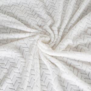 Ukrasna deka bež boje od mekane baršunaste tkanine Širina: 200 cm | Duljina: 220 cm
