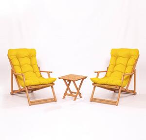 Woody Fashion Set vrtnog namještaja - stol i stolice (3 komada) Cristian
