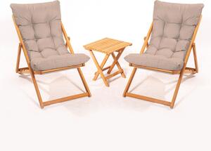 Woody Fashion Set vrtnog namještaja - stol i stolice (3 komada) Orion