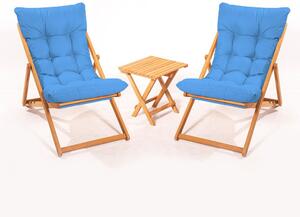 Woody Fashion Set vrtnog namještaja - stol i stolice (3 komada) Casey