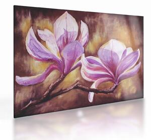 Staklena slika - Cvjetovi magnolije (70x50 cm)