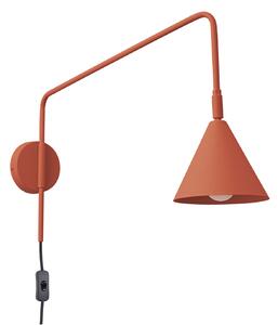 Zidne Svjetiljka SOLLUX LIGHTING, LYS, Smeđa / hrđa, Dnevna soba, Metal, Skandinavski