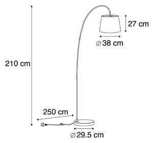 Pametna lučna svjetiljka od čelične tkanine sjena sive boje uključujući WiFi A60 - savijanje