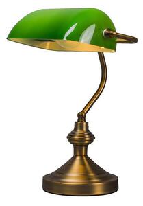 Pametna klasična stolna svjetiljka brončana sa zelenim staklom, uključujući Wifi A60 - Banker