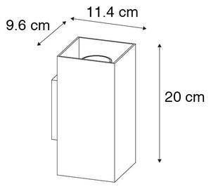 Dizajn zidna svjetiljka bijeli kvadrat - Sab