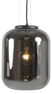Dizajnerska viseća lampa crna sa dimnim staklom - Bliss