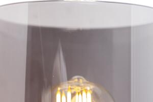 Dizajn zidne svjetiljke crne boje s dimnim staklom - Dome