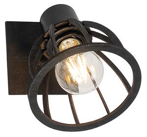 Industrijska zidna svjetiljka crna - Fotu