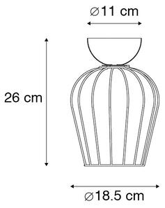Moderna stropna svjetiljka crna - Palica