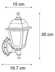 Pametna vanjska zidna svjetiljka crna IP44 uklj. WiFi ST64 - Capital