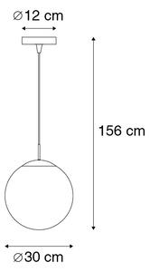 Skandinavska viseća svjetiljka krom s prozirnim staklom - Kugla 30