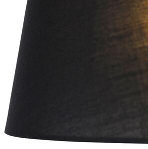 Klasična podna svjetiljka od mesinga s podesivim crnim hladom - Ladas