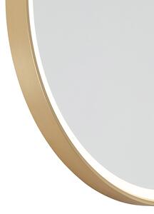 Moderna zidna svjetiljka zlatna s LED IP44 s ogledalom - Miral
