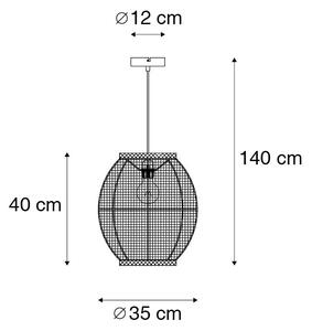 Orijentalna viseća svjetiljka smeđa 35 cm - Rob