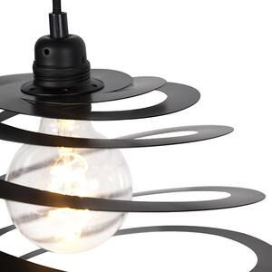Dizajn viseća svjetiljka 2-svjetla sa spiralom sjene 50 cm - pomicanje