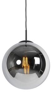 Art Deco viseća lampa crna sa dimnim ogledalom 1-svjetlo - Pallon