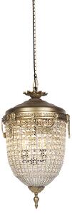 Art Deco viseća svjetiljka kristal sa zlatom 40 cm - Cesar