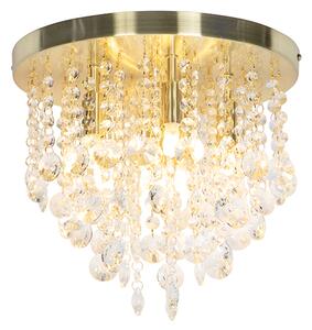 Klasična stropna svjetiljka zlatna sa staklom - Medusa