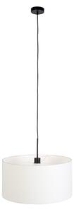 Moderna viseća svjetiljka crna s bijelim hladom 50 cm - Combi 1