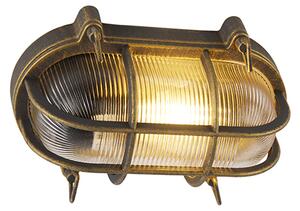 Zidna i stropna svjetiljka zlatna / mesing oval IP44 - Noutica