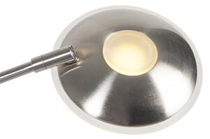 Moderna podna svjetiljka od čelika, uključujući LED s rukom za čitanje - Ibiza