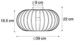 Dizajnerska stropna svjetiljka crna 39 cm - Johanna