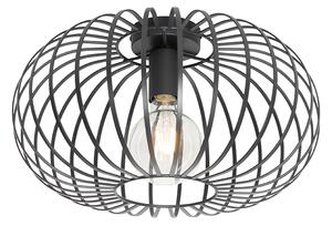 Dizajnerska stropna svjetiljka crna 39 cm - Johanna