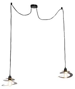 Dizajn viseća svjetiljka 2-svjetla sa spiralom sjene 20 cm - pomicanje