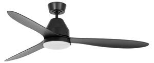 Stropni ventilator s rasvjetom Whitehaven, crni, tihi – Beacon Beacon Lighting, Whitehaven, prigušiv, Crno, Dnevna soba, Plastika, Moderan